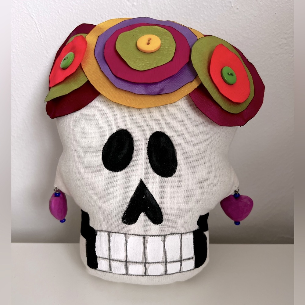 Mexican Calavera / Sugar Skull Decorative Pillow